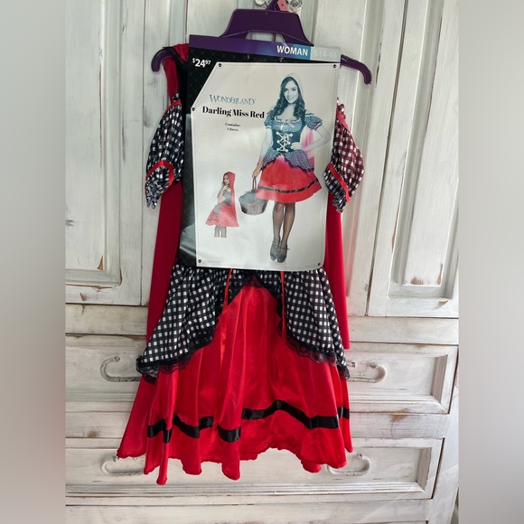 Red and Black Hooded Costume Dress - Picture 5 of 13